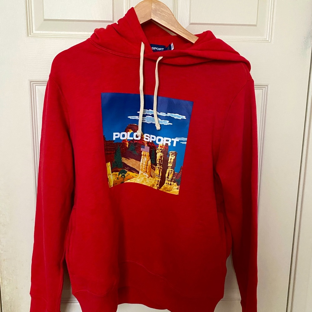 Polo Ralph Lauren Polo Sport Red Desert Graphic Fleece Hoodie